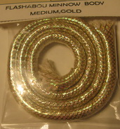 minnow body flashabou medium gold D 8 mm Metz